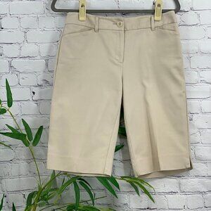 🎉Chico's Khaki Bermuda Shorts w/ Pockets